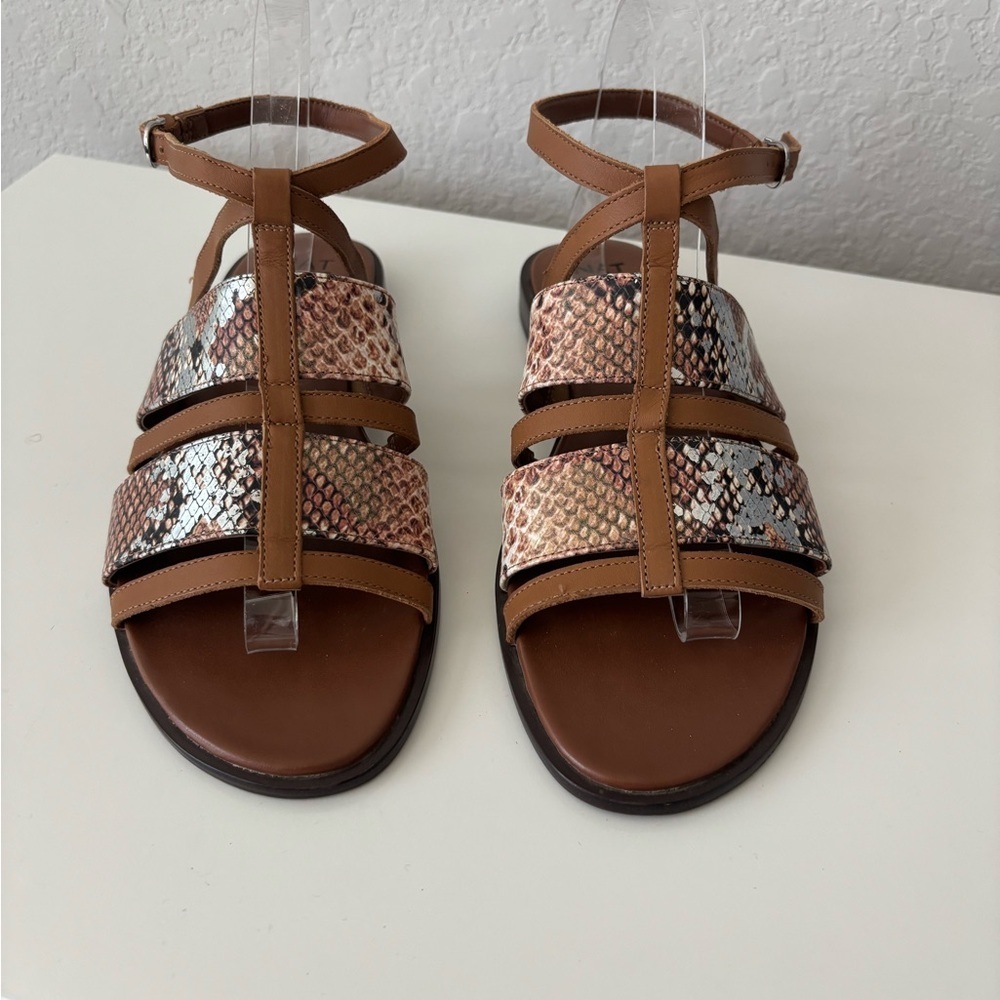 NATURALIZER Womens Brown Snake Print Fianna Leather sandals Size 9 - Picture 3 of 8